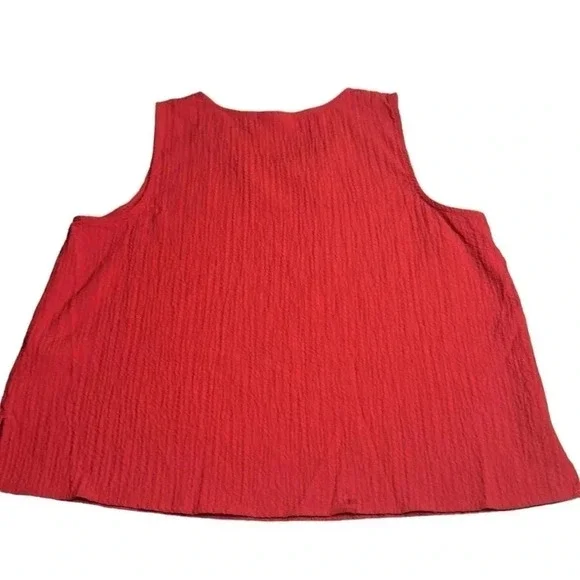 HABITAT. XL. Red tank top,textured,scoop neck,summer,coastal,festival,casual - Picture 10 of 13